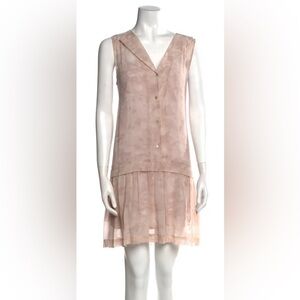 Theory Rinon 100% Silk Pastel Pink Drop Waist
Sleeveless Dress Size 8